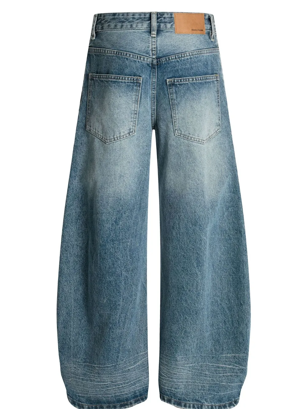 Men's Wide-Leg Vintage Wash Jeans, image 3