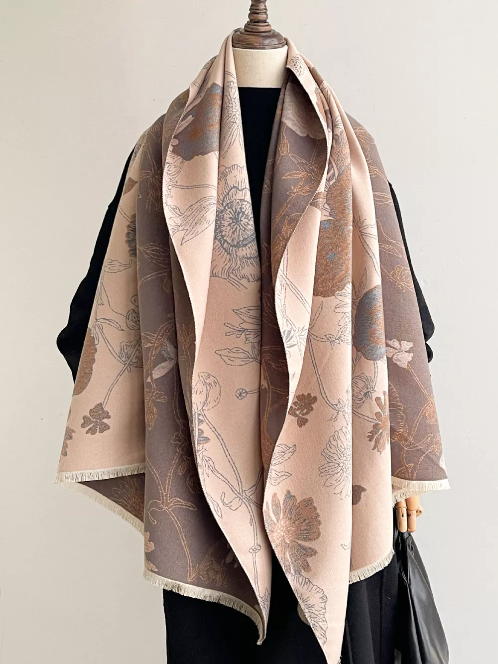 Floral Print Reversible Scarf, image 3