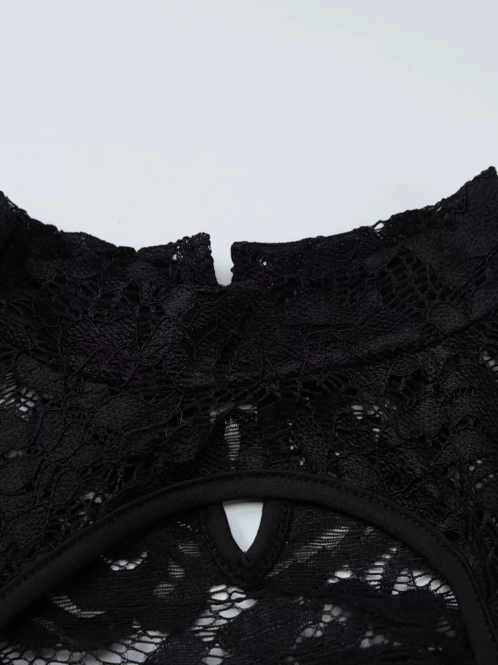 Lace Cut-out Long Sleeve Mini Dress, image 9
