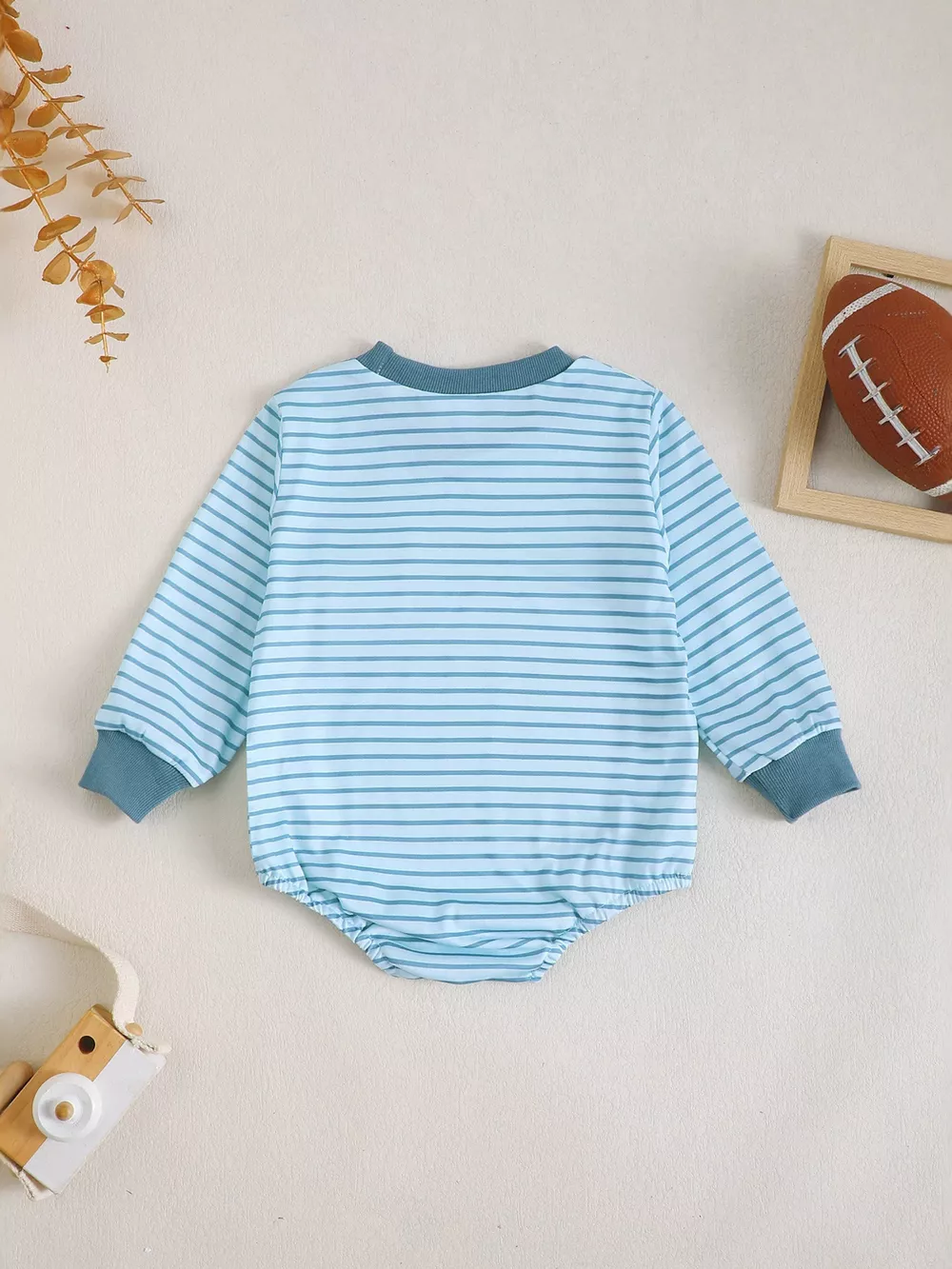 Children's Striped Long-Sleeve One-Piece, image 6