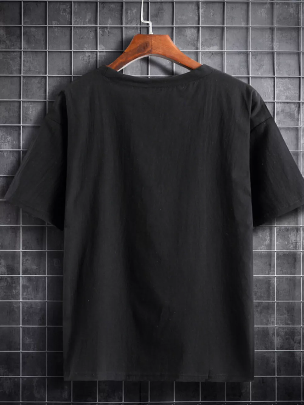 Men's Plus Size Solid Color Short Sleeve T-Shirt, image 6