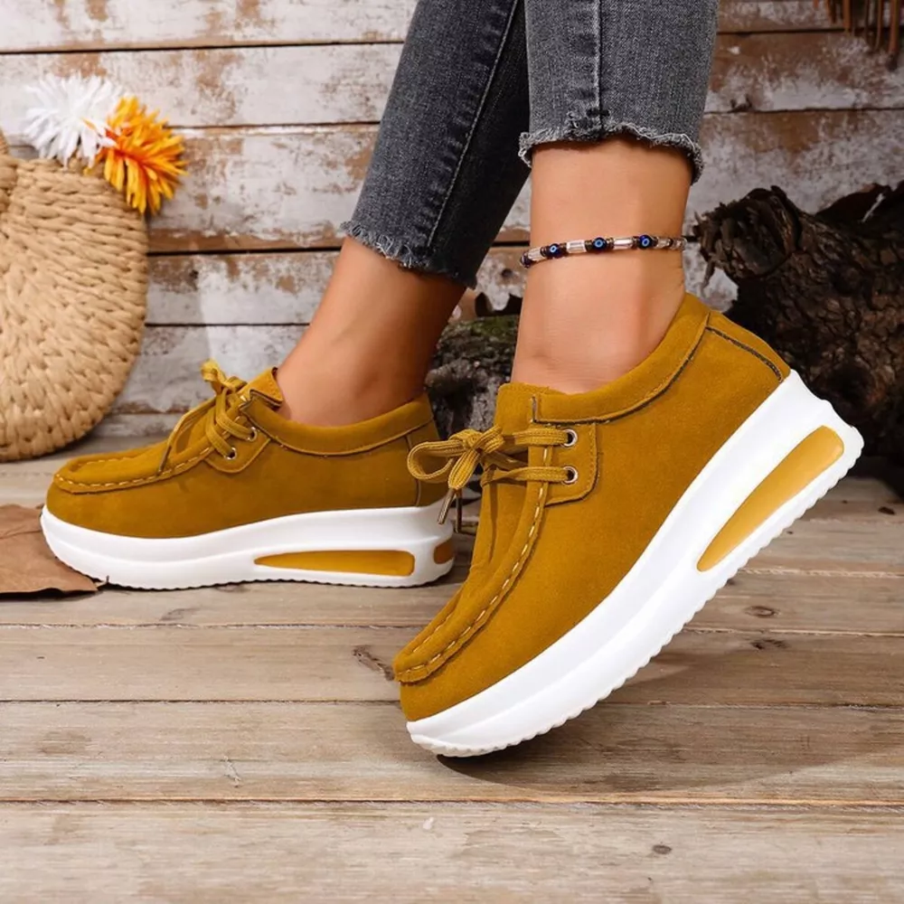 Round Toe Platform Sneakers, image 18