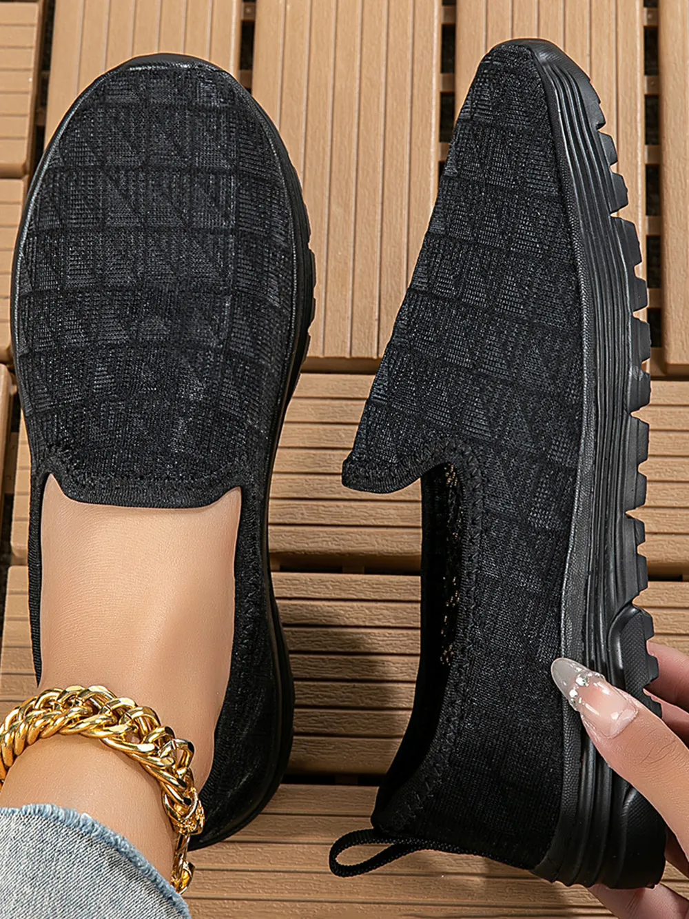 Breathable Mesh Slip-On Sneakers, image 5