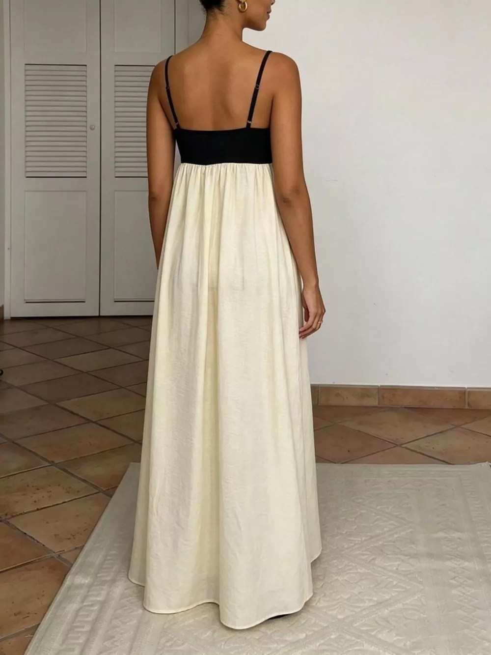 Sleeveless Two-Tone Maxi Dress, image 5