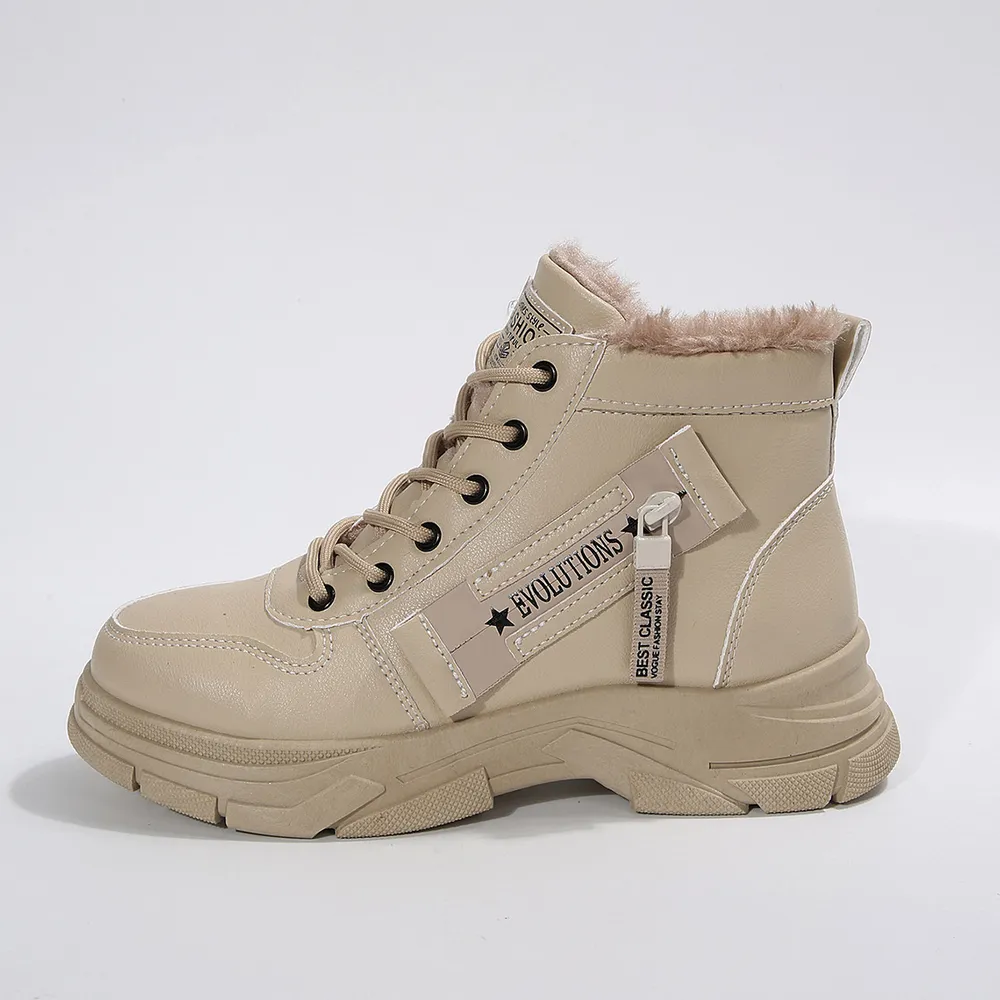 Premium Lace-Up Combat Boots with Fleece Line, image 6