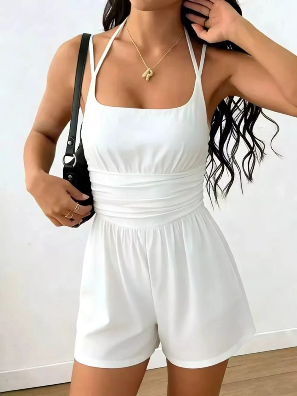 Ruched Spaghetti Strap Romper, image 21
