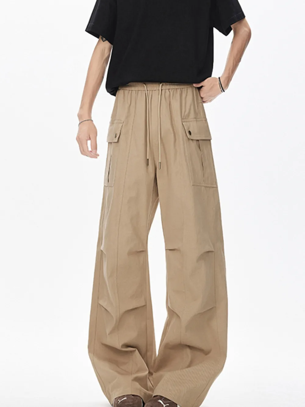 Men's Drawstring Cargo Pants, image 11