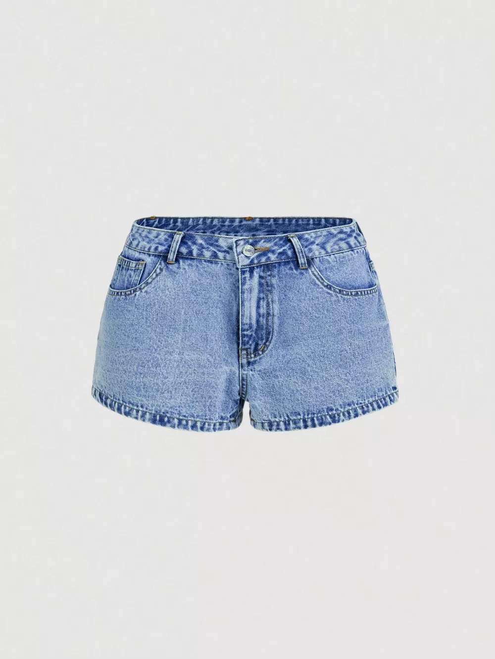 Cherry Embroidered Denim Shorts, image 4