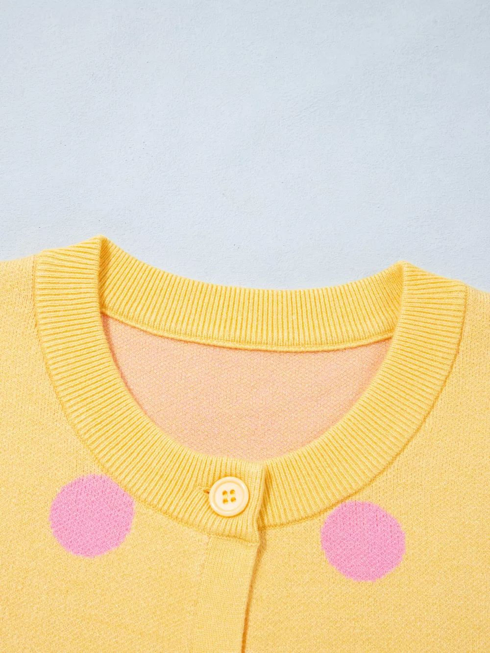 Casual Polka Dot Button Front Long Sleeve Sweater Cardigan, image 8