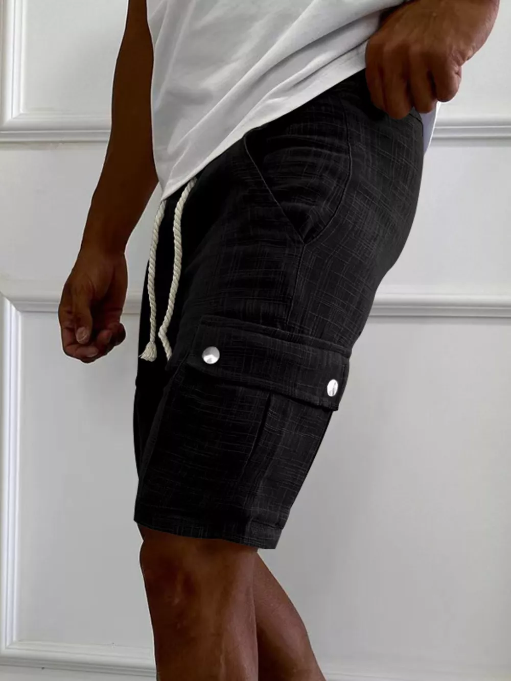 Men's Full Size Drawstring Casual Cargo Shorts Plus Size, image 10