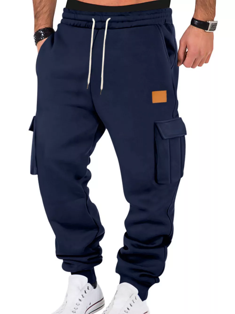 Men's Full Size Drawstring Cargo Jogger Pants Plus Size, image 5