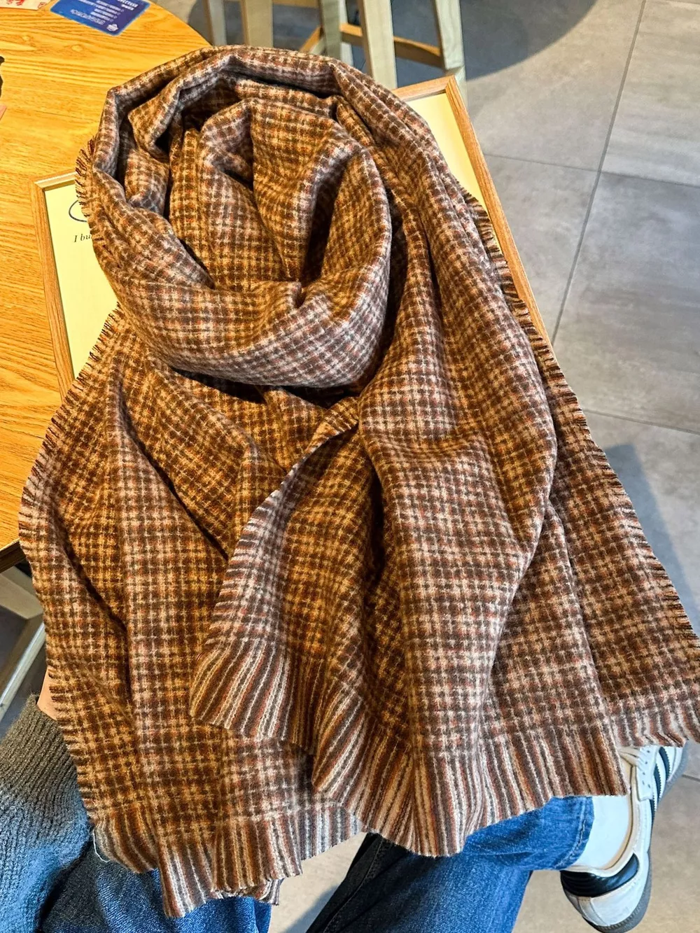 Plaid Warm Scarf, image 4