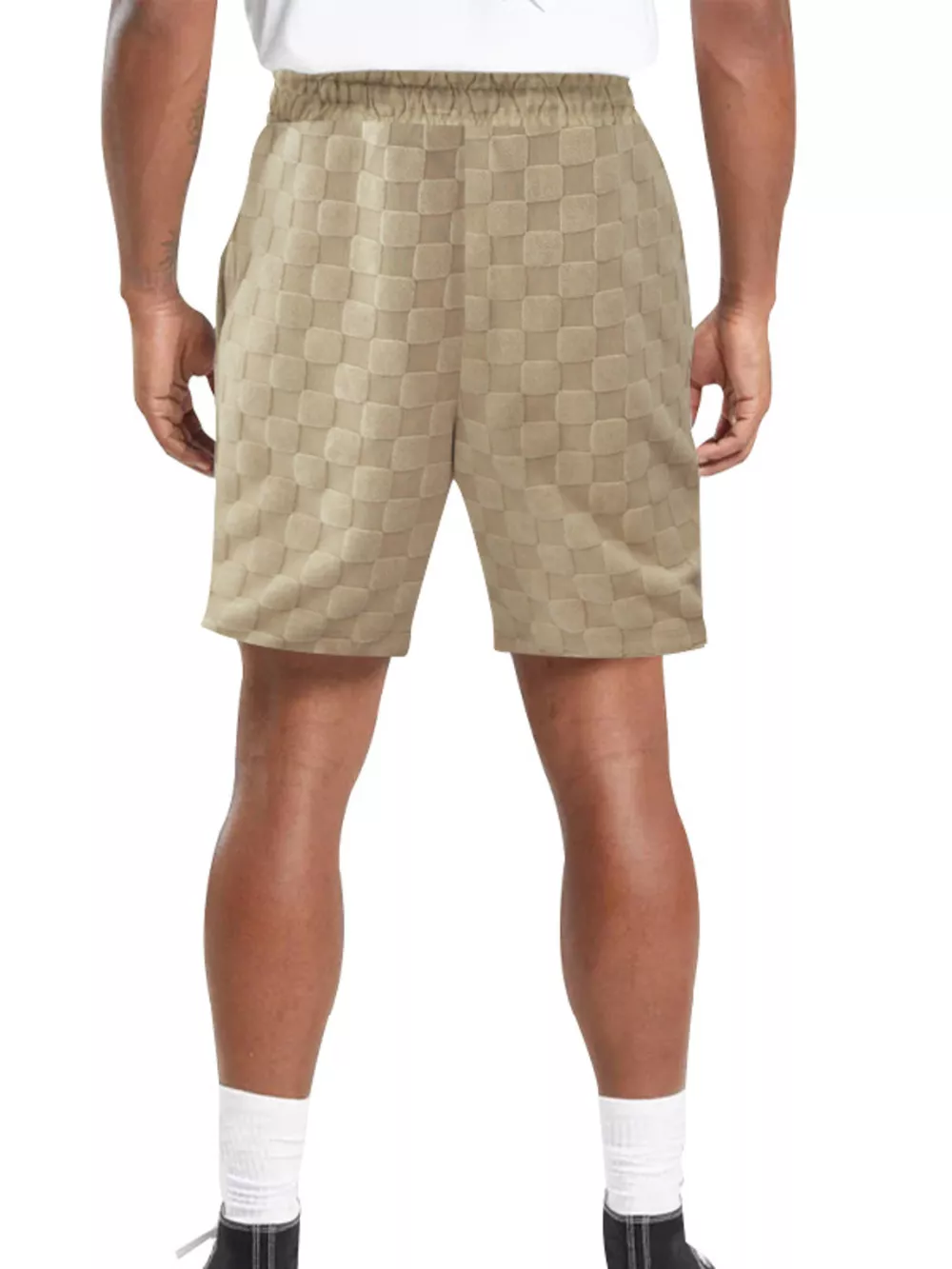 Men's Full Size Textured Checkered Casual Shorts Plus Size, image 4