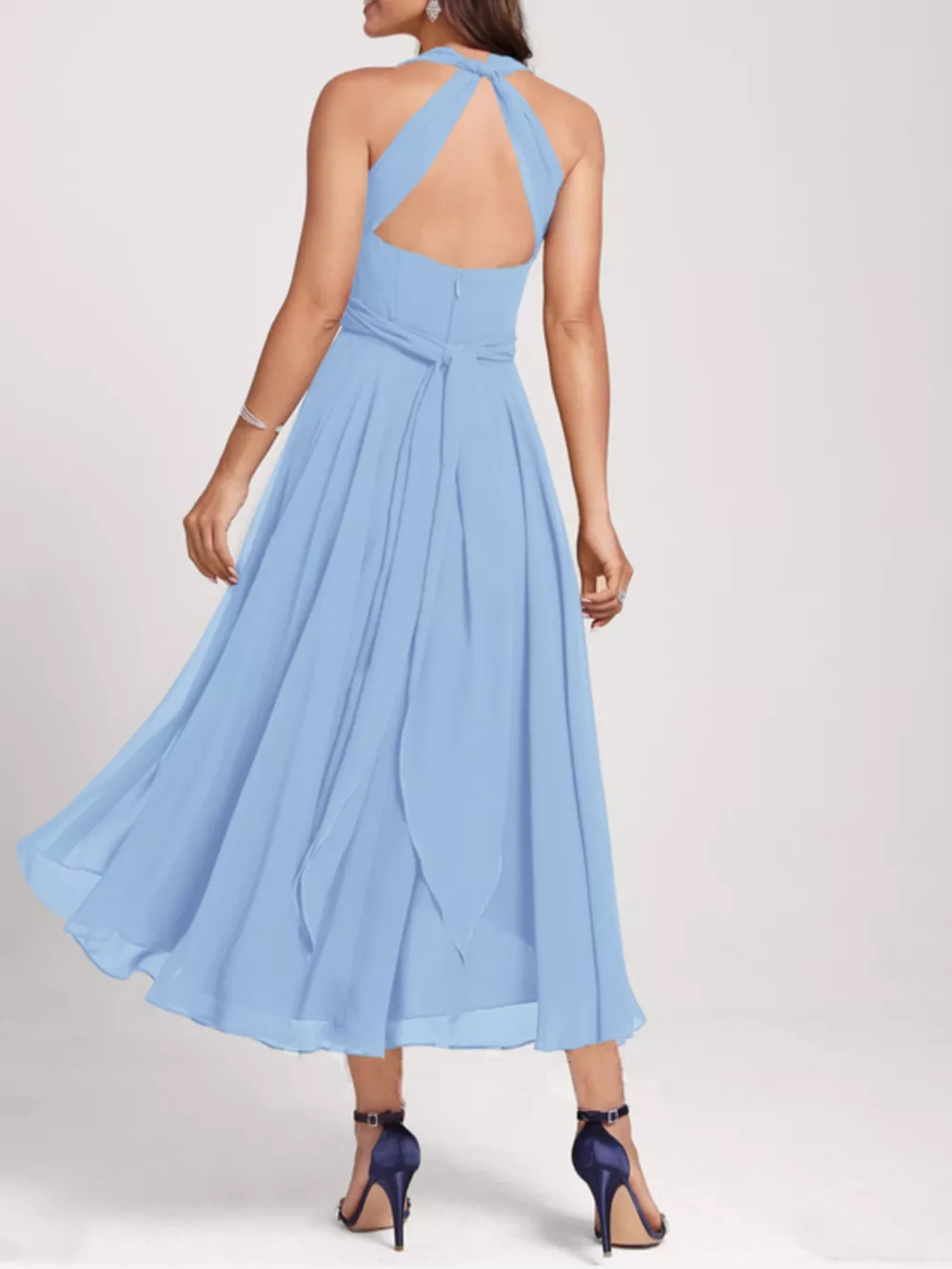 Ruched A-Line Midi Dress, image 6