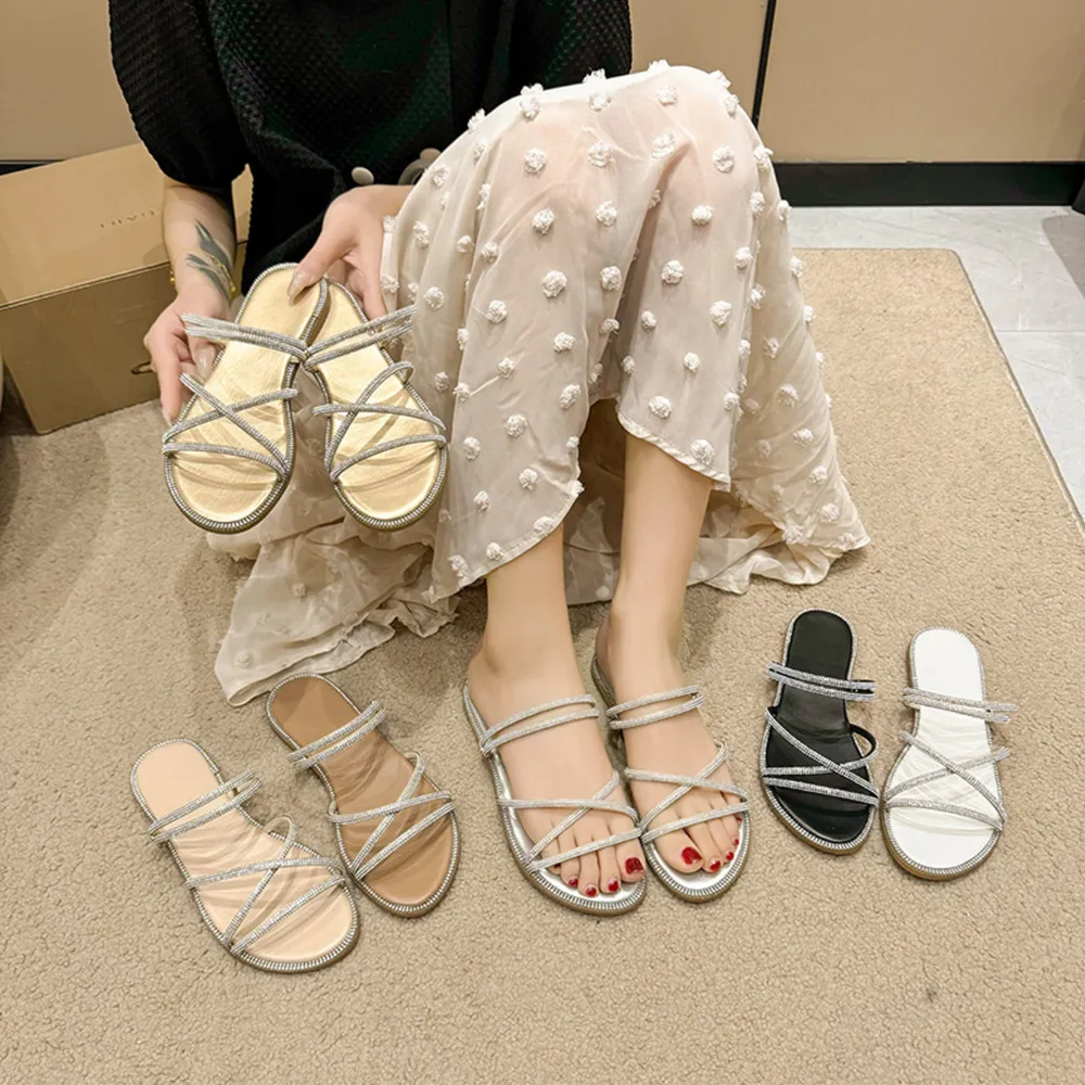 Open Toe Flats Sandals, image 3