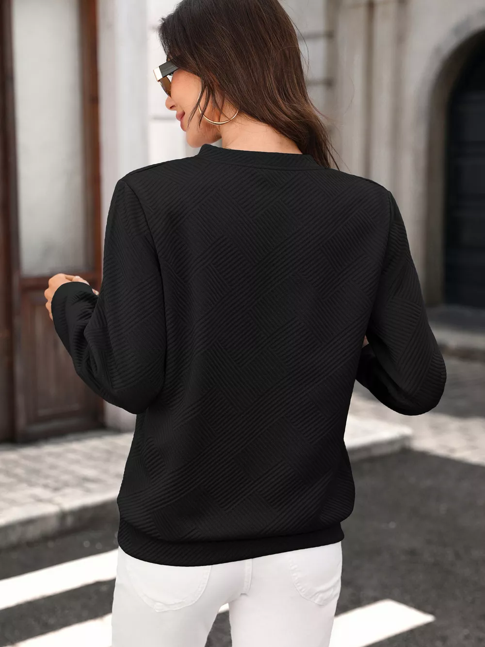 Textured Quarter-Zip Sweatshirt, image 17