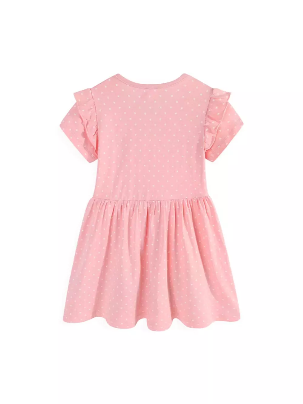 Children's Bunny Embroidered Polka Dot Dress, image 5