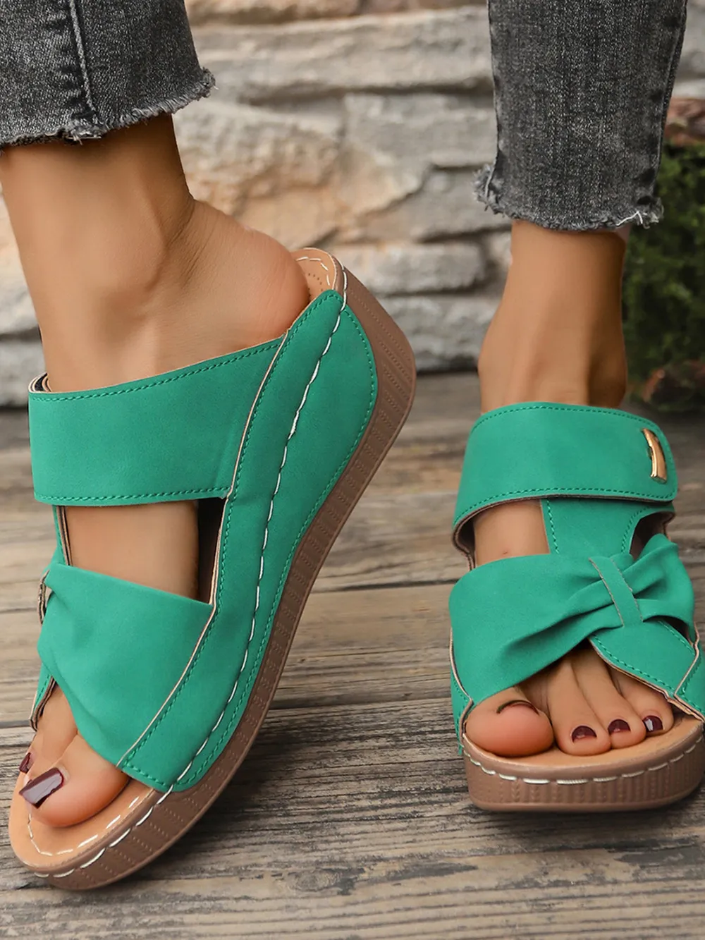 Open Toe Wedge Sandals, image 3
