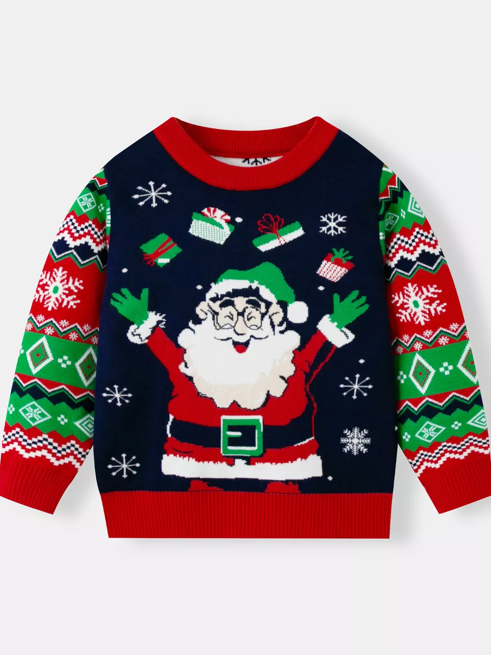 Children's Christmas Tree Round Neck Sweater, image 31