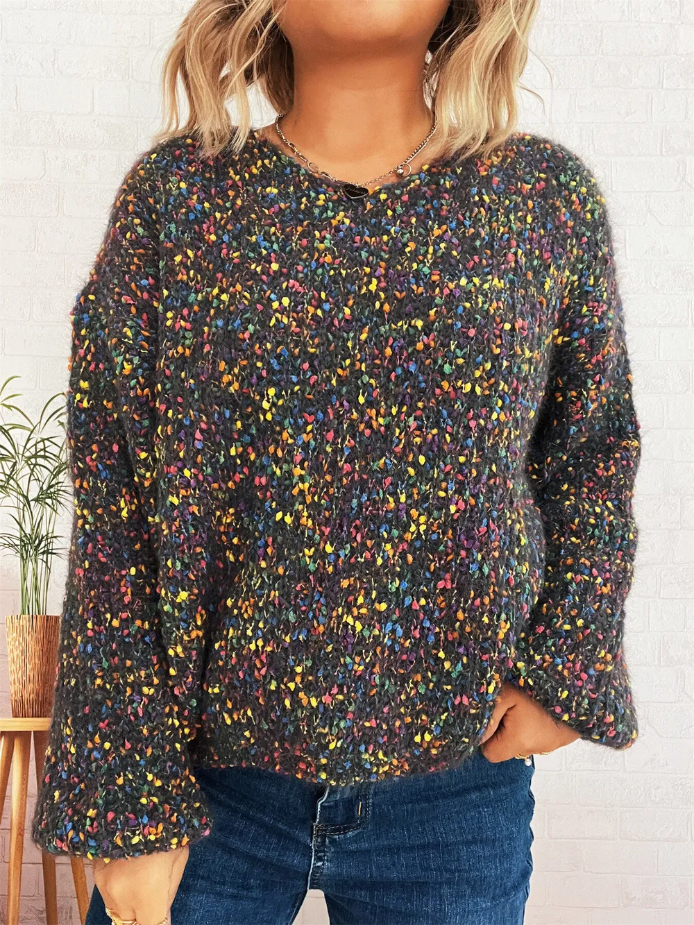 Colorful Long Sleeve Sweater, image 14