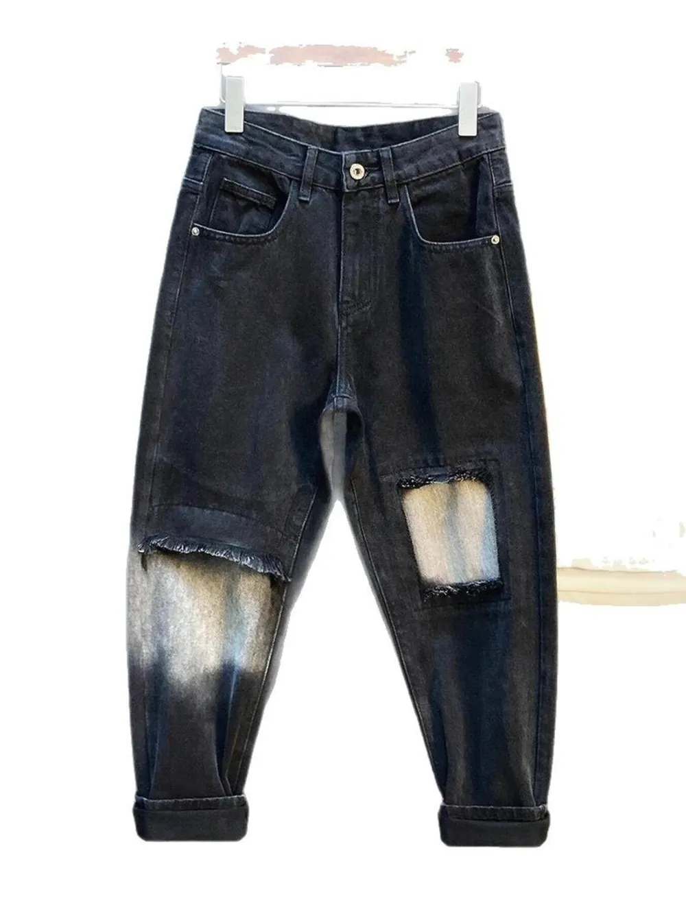 Men's Distressed Loose Fit Jeans, image 3