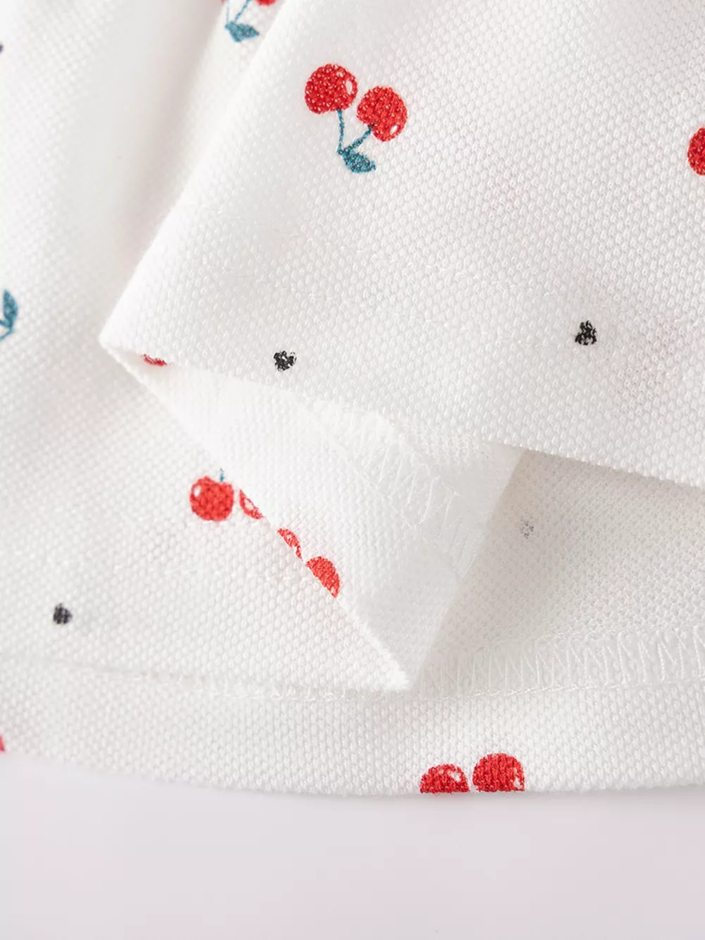 Children's Cherry Print Sleeveless Polo Dress, image 3