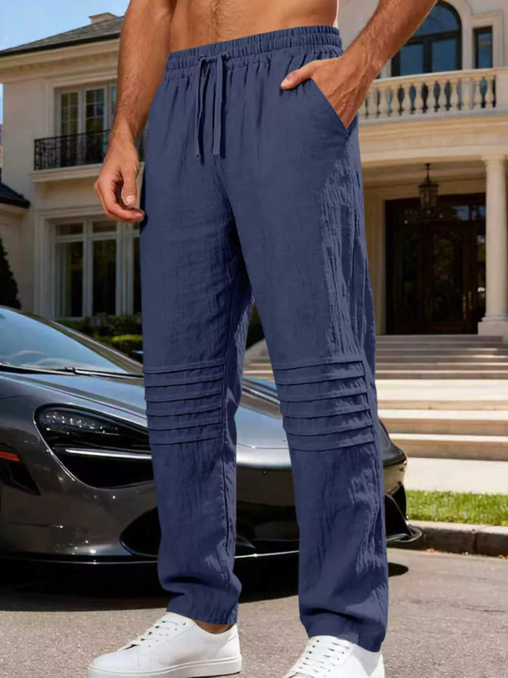 Men's Full Size Casual Drawstring Pants Plus Size, image 19