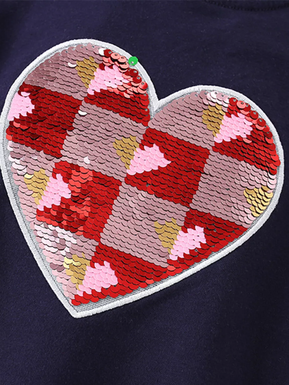 Children's Heart Sequin Ruffle Sleeve T-Shirt, image 3