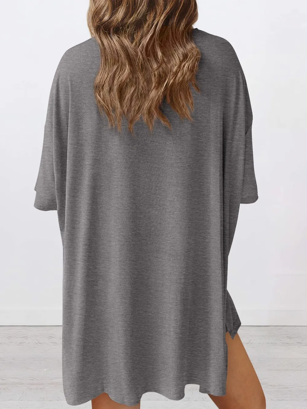 Full Size Oversized Round Neck Top and Shorts Set Plus Size, image 9