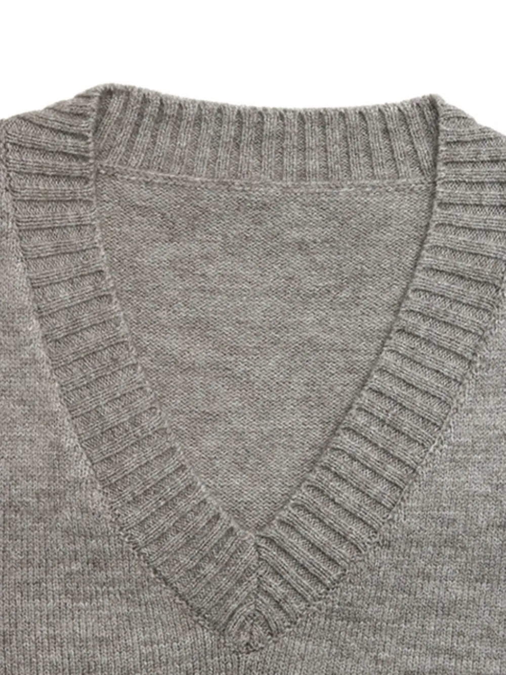 V-Neck Vest and Skirt Knit Set, image 3