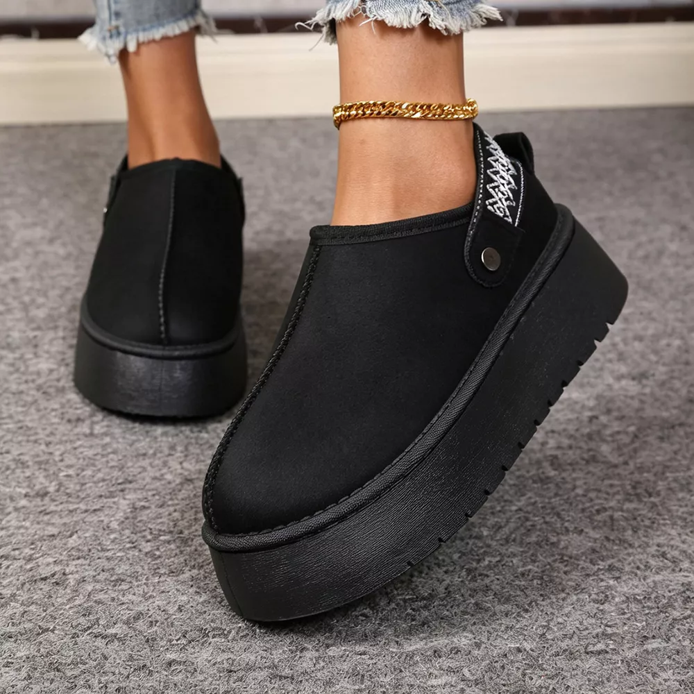 Platform Suede Fur-Lined Boots