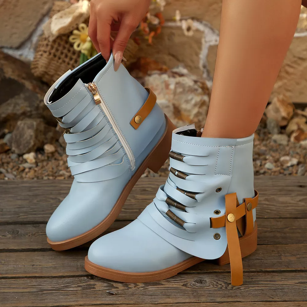 Strappy Buckle Ankle Boots, image 5