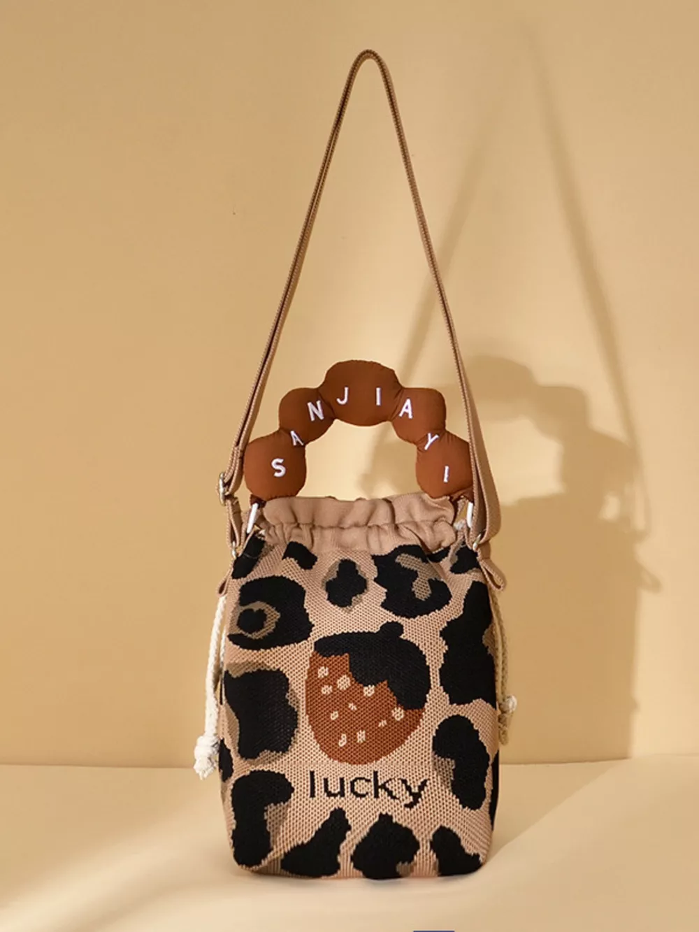 Drawstring Bucket Crossbody Bag, image 2
