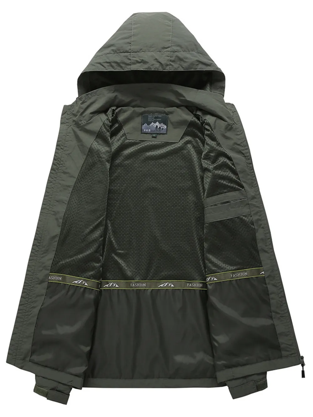 Men's Plus Size Lightweight Hooded Windproof Outdoor Jacket, image 4