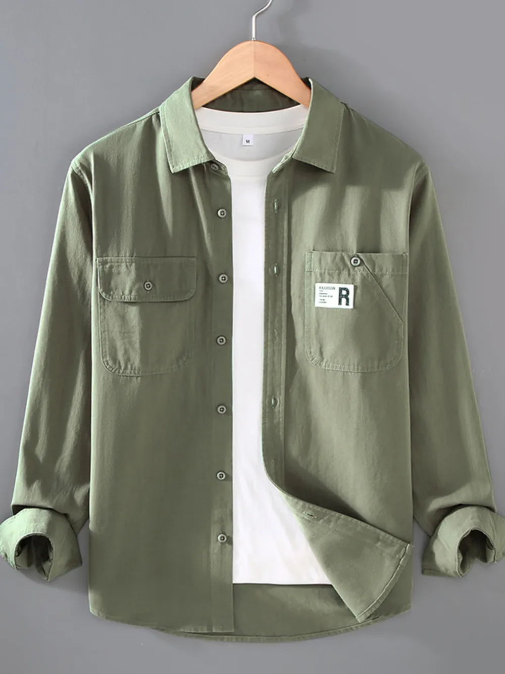 Men's Plus Size Casual Long-Sleeve Shirt, image 5