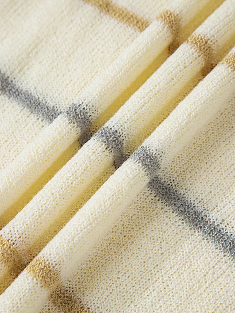 Stripe Striped Ribbed Edge Drop Shoulder Sweater, image 6