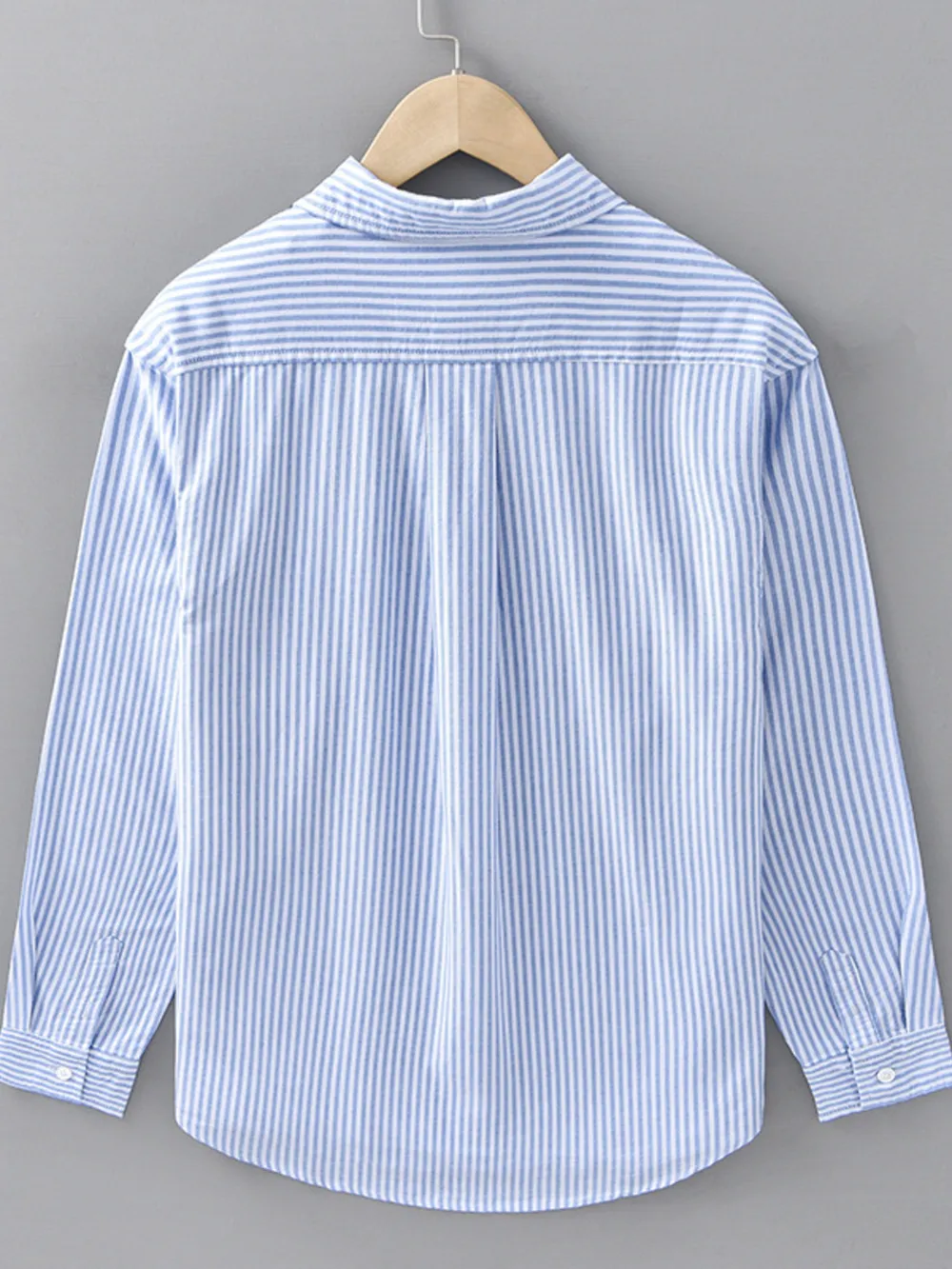 Men's Plus Size Striped Casual Long Sleeve Shirt, image 2