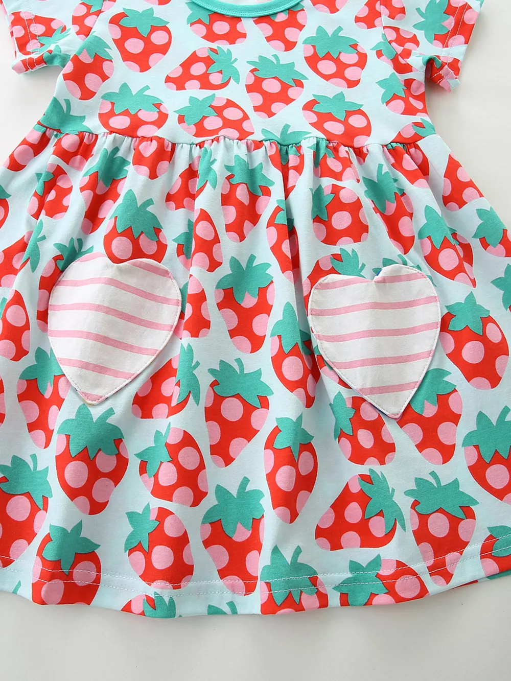 Children's Strawberry Print Casual Dress, image 4