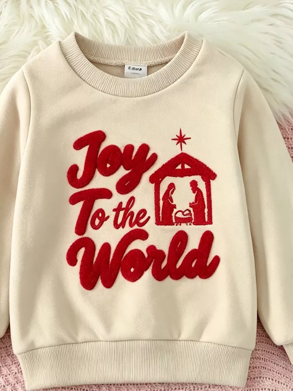 Children's Joy to the World Graphic Crew Neck Sweatshirt, image 2