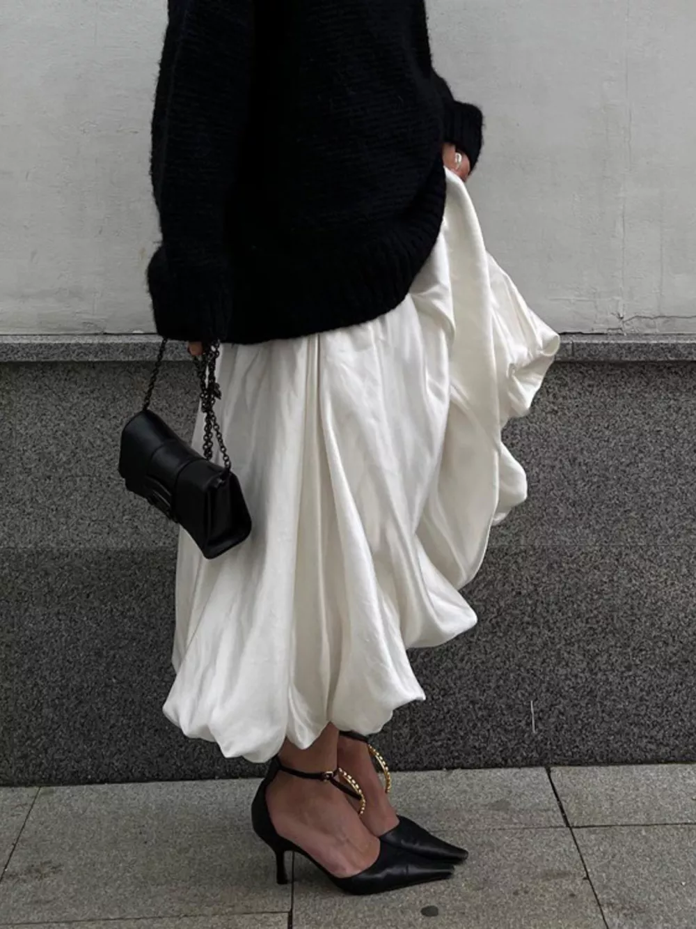 Flowy Satin Maxi Skirt, image 5