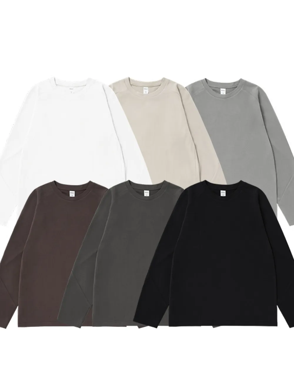 Men's Oversized Round Neck Long Sleeve T-Shirt, image 11