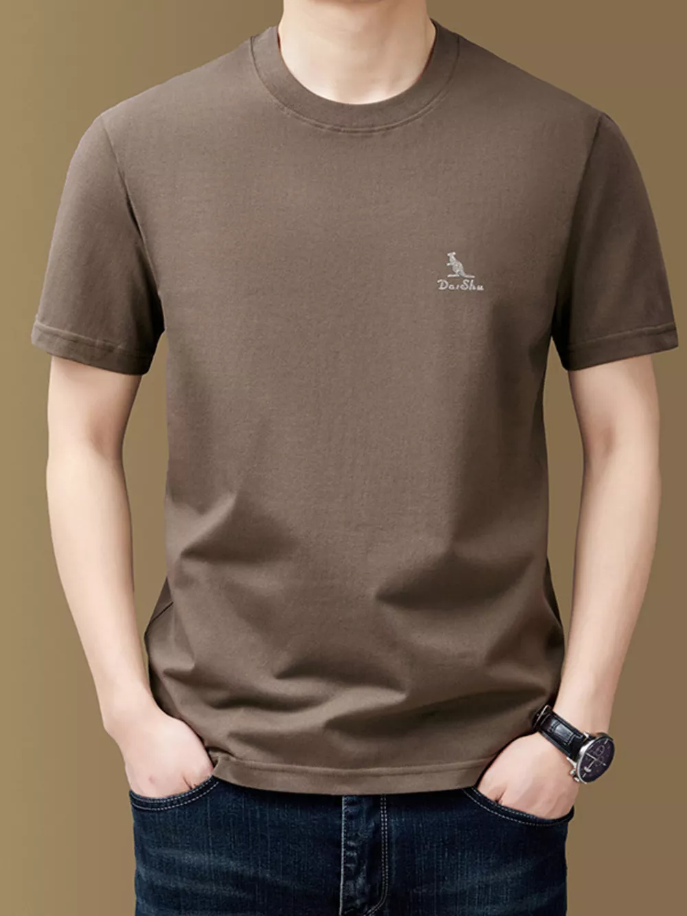 Men's Full Size Round Neck Short Sleeve T-Shirt Plus Size, image 9