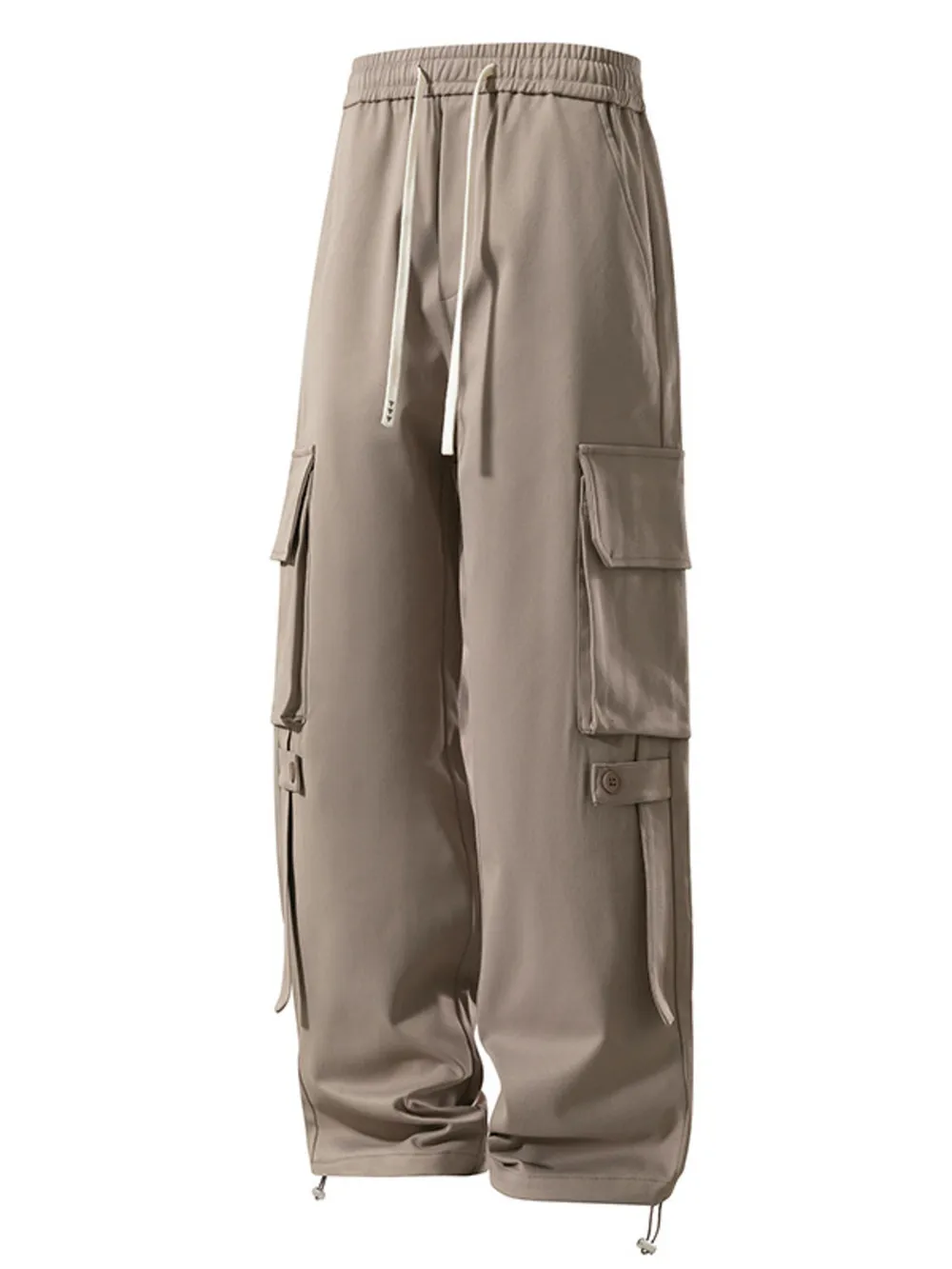 Men's Plus Size Loose Fit Cargo Pants with Drawstring, image 10