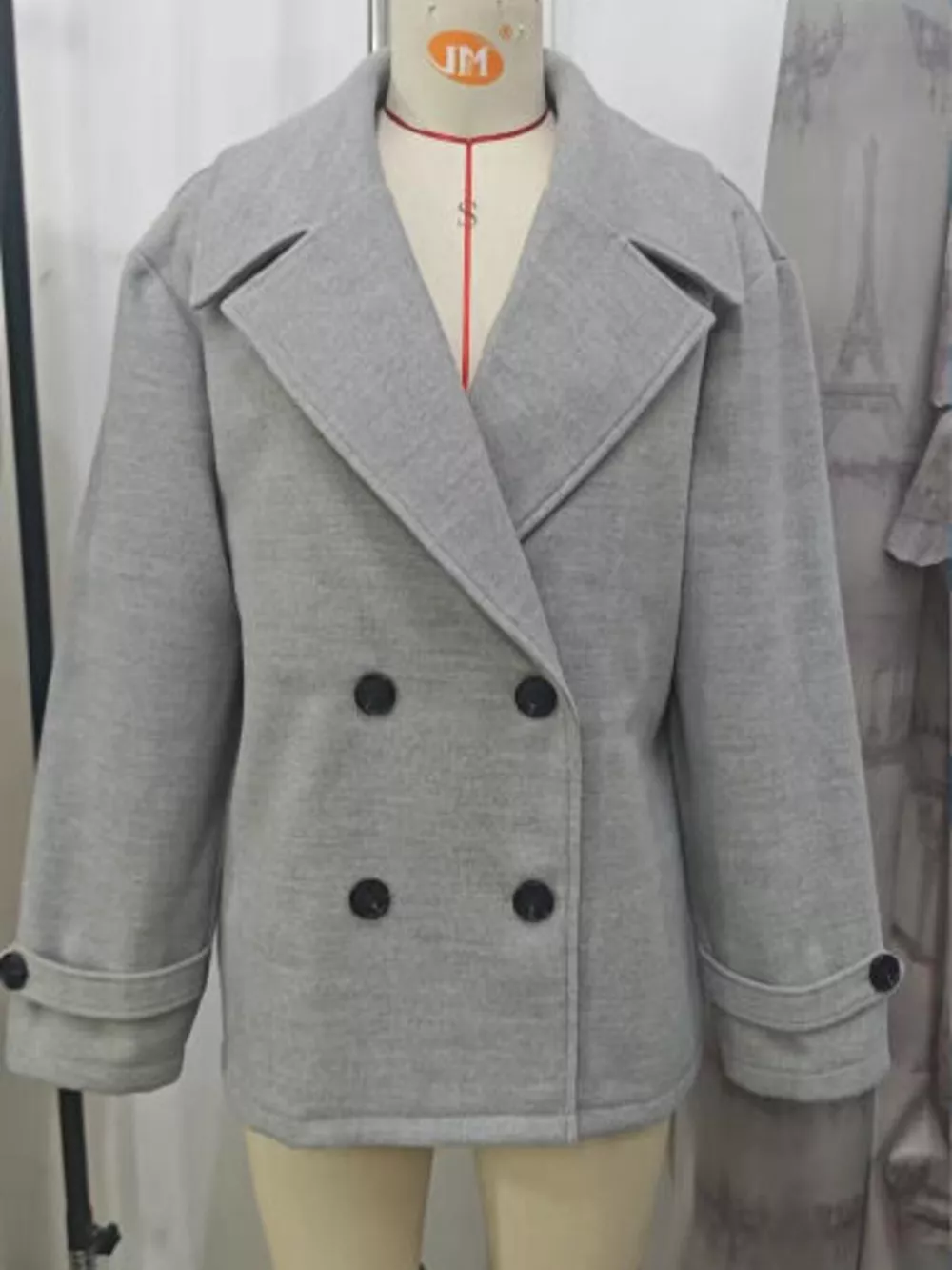 Double-Breasted Wool Blend Casual Jacket, image 7