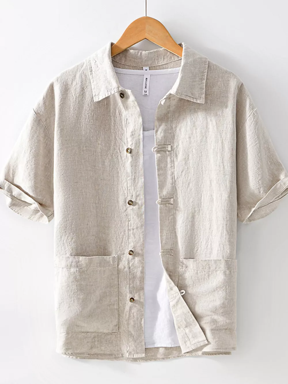 Men's Plus Size Casual Button Down Short Sleeve Shirt, image 3