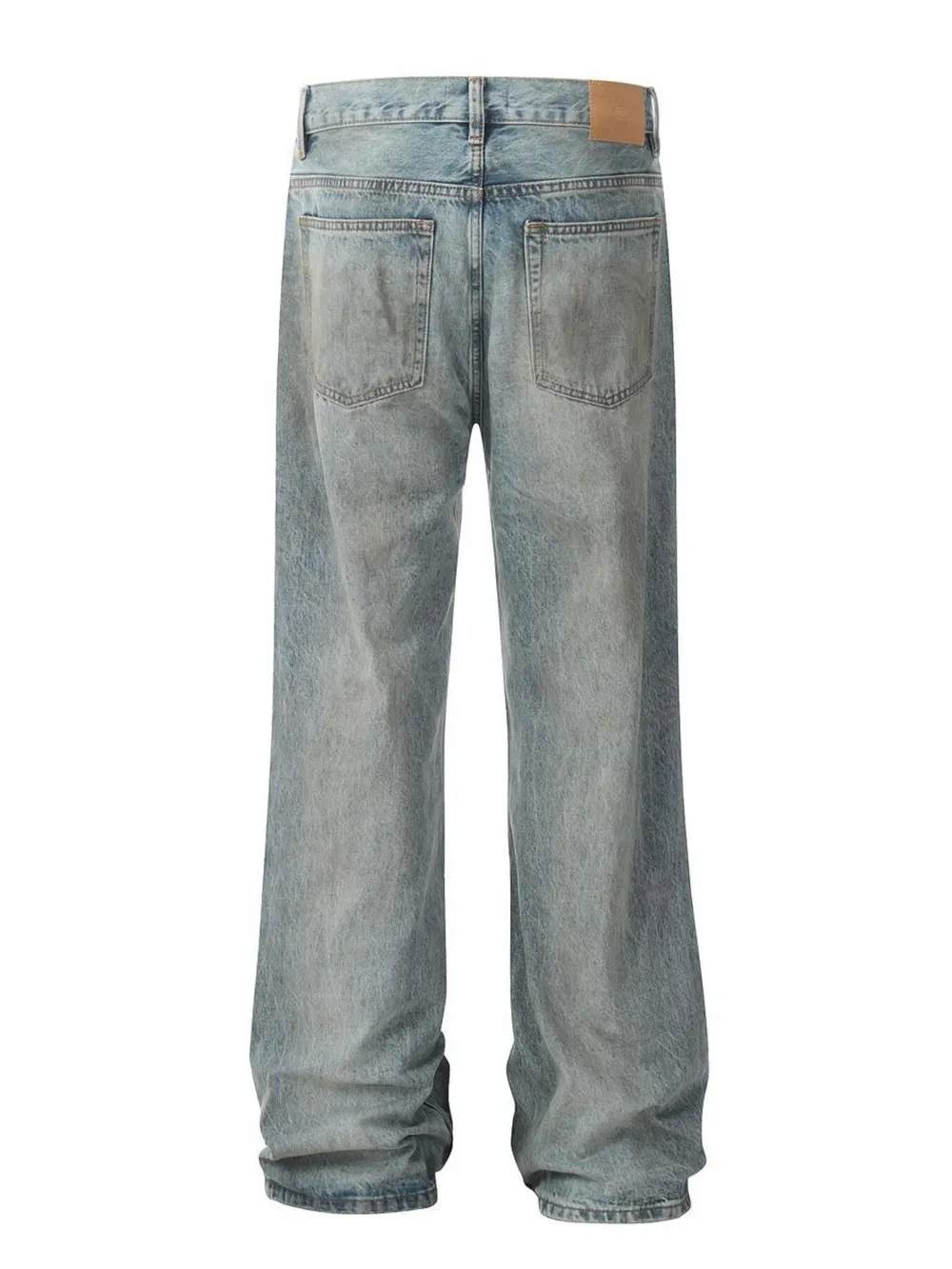 Men's Distressed Wide Leg Jeans, image 3