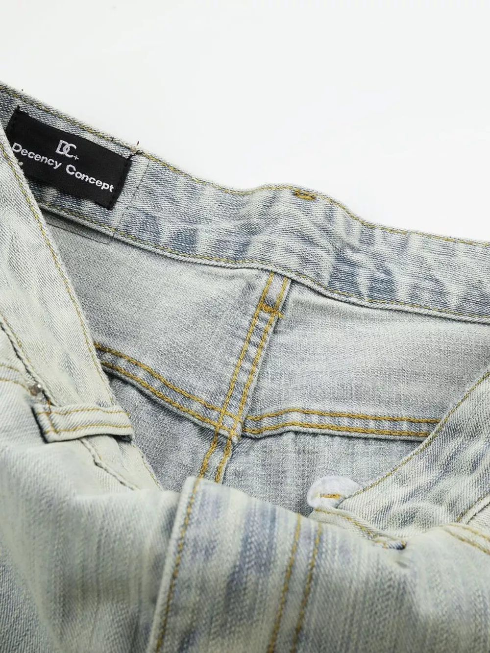 Men's Washed Wide Leg Jeans, image 5