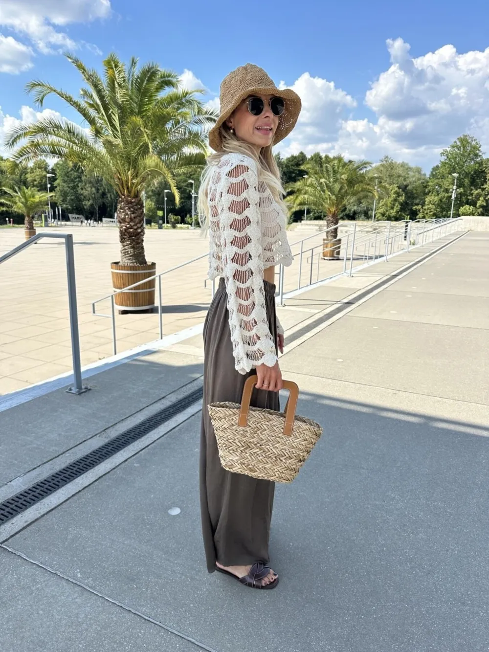 Crochet Long Sleeve Knit Cover Up, image 5