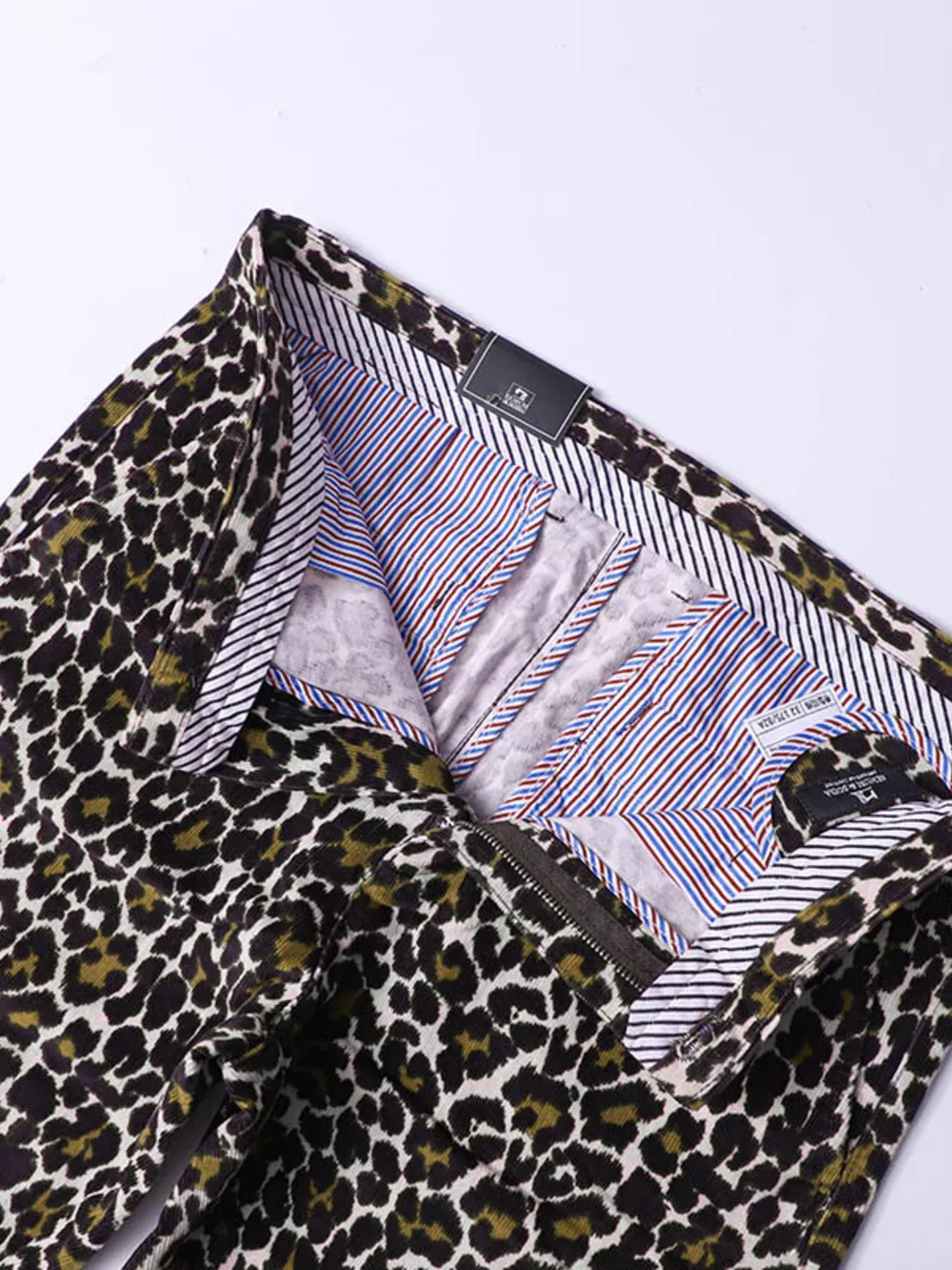 Men's Leopard Print Slim-Fit Pants, image 4