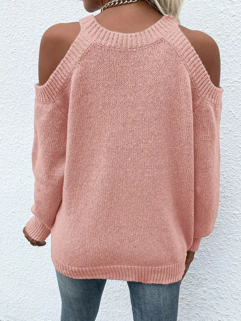 Cold Shoulder Knit Sweater, image 3